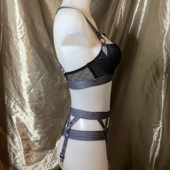 Honey Birdette Vintage Harnessed Grey 3 PC Set - Picture 4 of 11